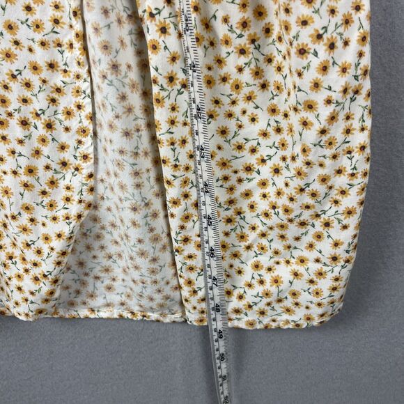 VTG 90s Y2K Babydoll Floral Maxi Dress Women XL Strappy Lace Trim Slip Fairycore - Picture 7 of 14